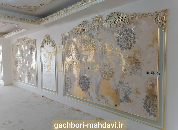 گچبری دیوار مدرن-گچبری مهدوی