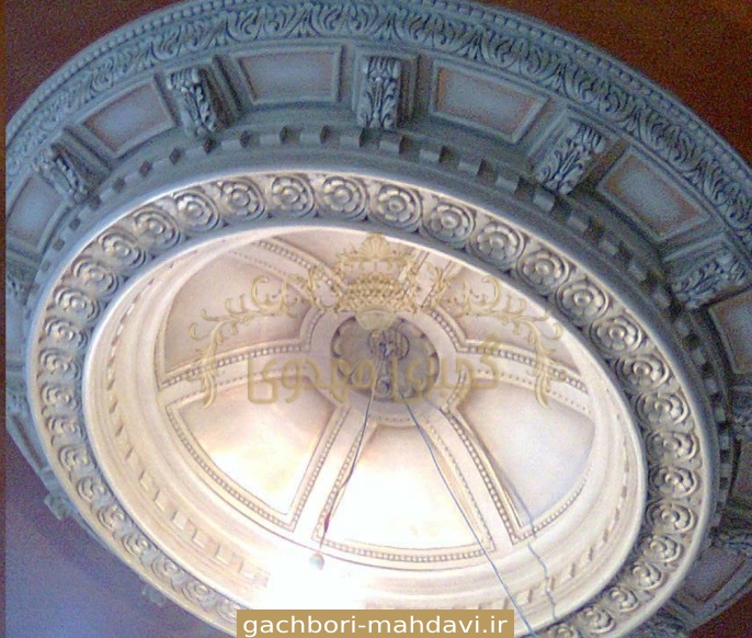 گچبری سقف گنبدی - گچبری مهدوی