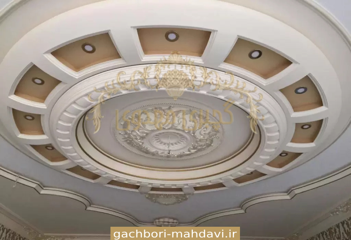 گچبری سقف گنبدی - گچبری مهدوی